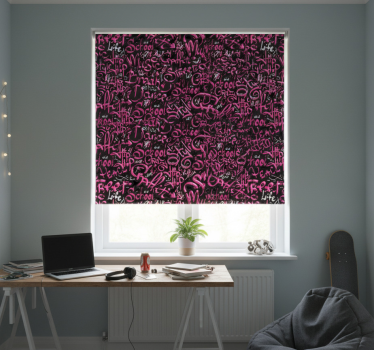 Blind teens in pink and black graffiti - TenStickers