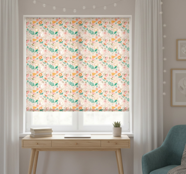 Blind teens pastel delicate flower pattern - TenStickers