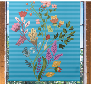 Botanical arrangement floral roller blind - TenStickers