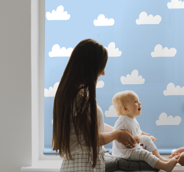 Cumulus Cloud Pattern kids roller blind - TenStickers