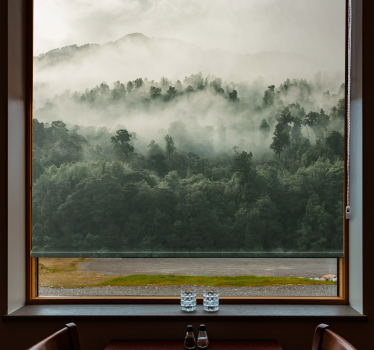 Lush forest mist tree blind - TenStickers