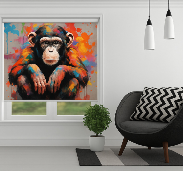Monkey with colors blind teens - TenStickers