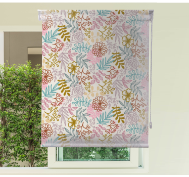 Multicolour line pattern Flower drawing blind - TenStickers