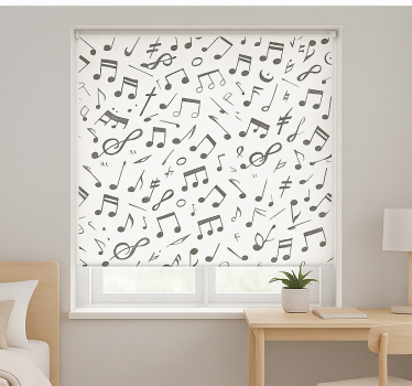 Music notes pattern blind teens - TenStickers