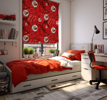 Skull Graffiti Pattern Teenage blind - TenStickers