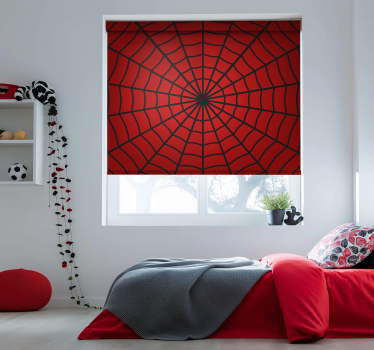Spider web superhero kids roller blind - TenStickers