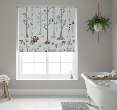 Tree blind playful woodland design - TenStickers