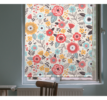 Vibrant Botanical Arrangement blind flowers and plants - TenStickers