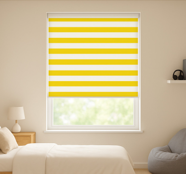 Yellow and white stripes teenage blind - TenStickers