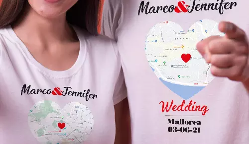 Personalised t-shirts for couples