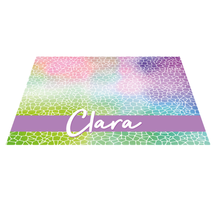 Modern pattern customisable name placemats - TenStickers