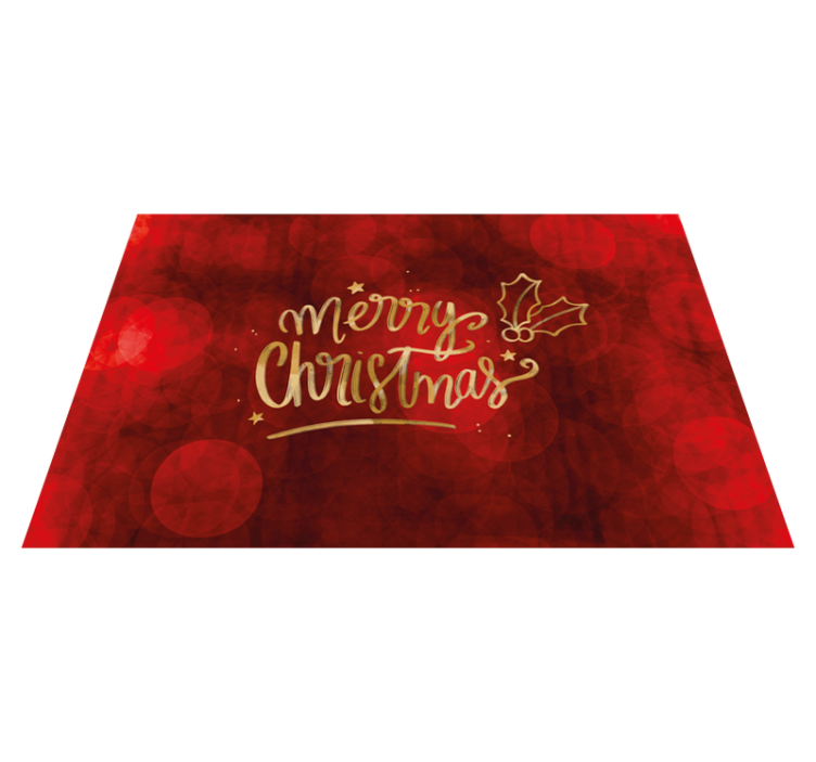 Merry Christmas in red Christmas placemats - TenStickers