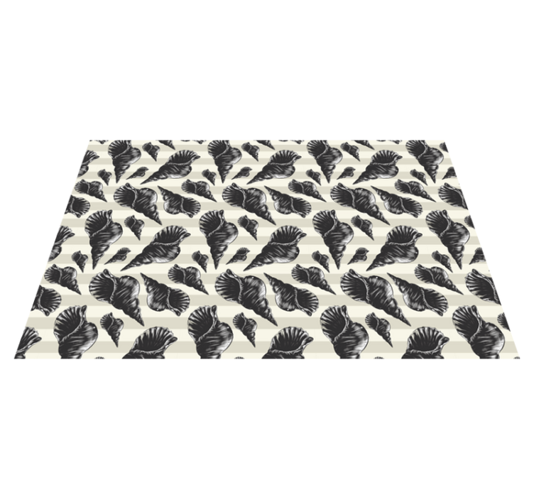 Elegant Shell Motifs modern placemat - TenStickers