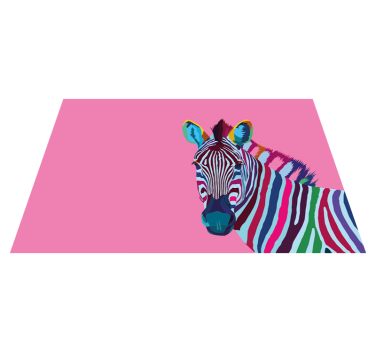 Pop Art zebra vinyl placemats - TenStickers