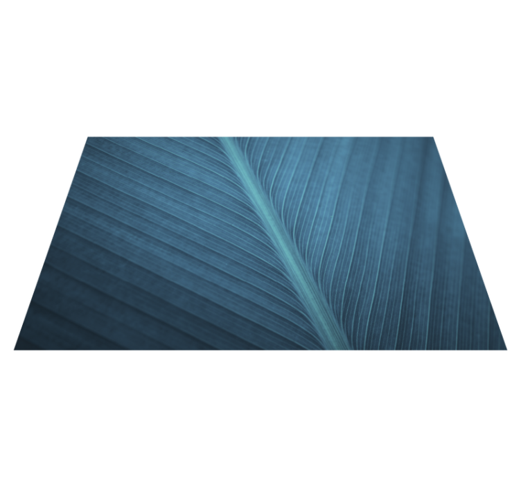 Big blue grey leaf modern placemats - TenStickers