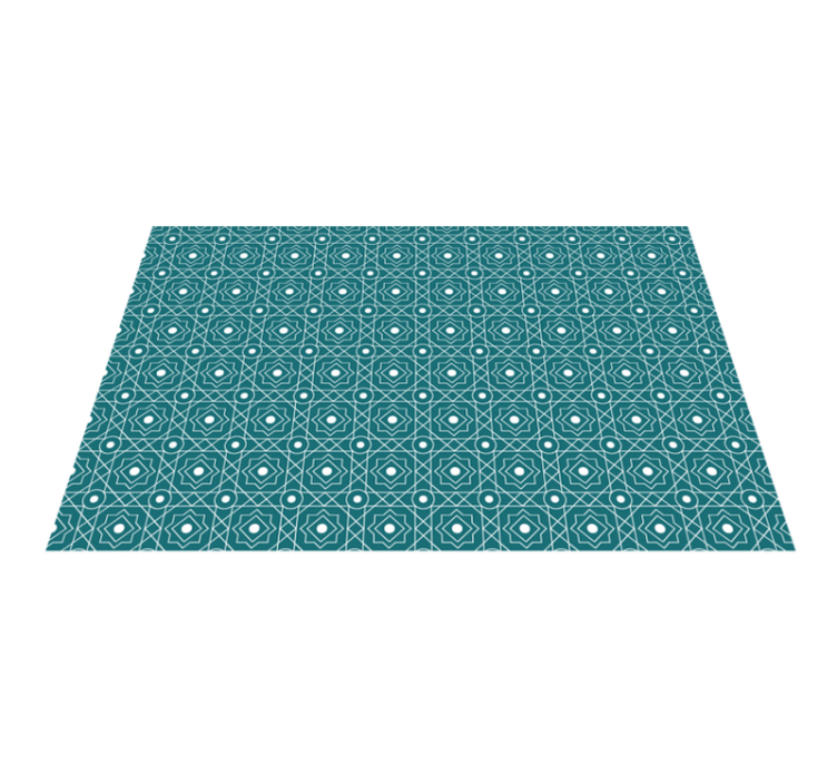 Subtle turquoise ornament original placemats - TenStickers