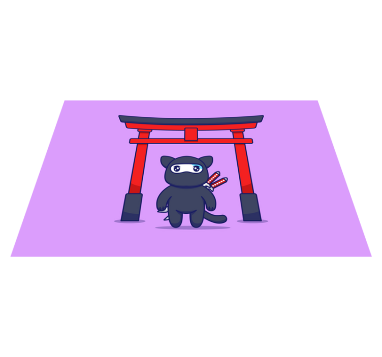 Ninja cat children placemats - TenStickers