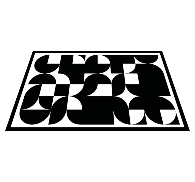 Black circle pattern original placemats - TenStickers