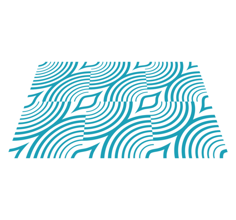 Curved Wave Pattern modern placemat - TenStickers