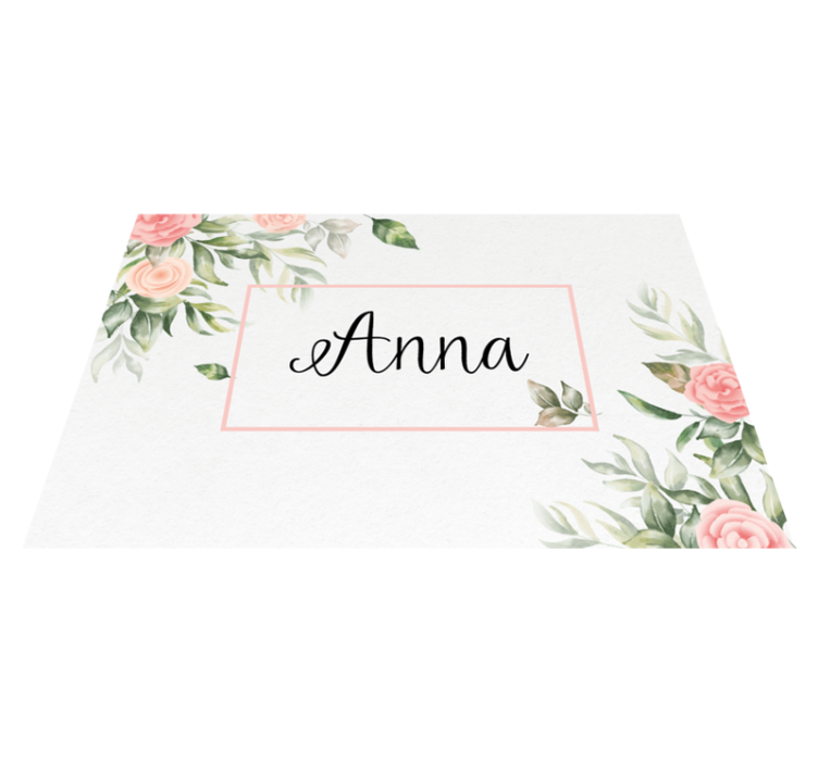 Ornamental beautiful flowers custom placemats - TenStickers