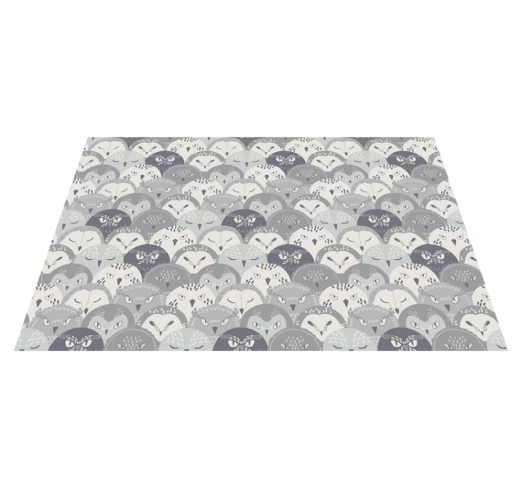 Gray owls in pattern original placemat - TenStickers