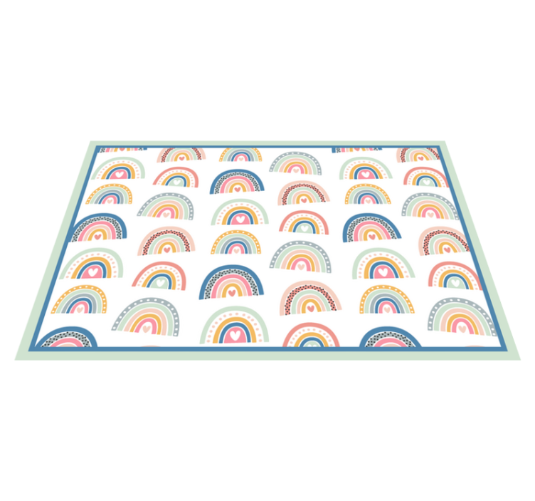 Colorful rainbows pattern kids placemat - TenStickers