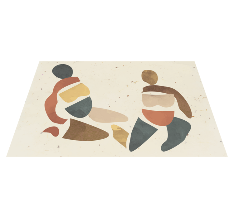 Abstract Human Figures modern placemat - TenStickers