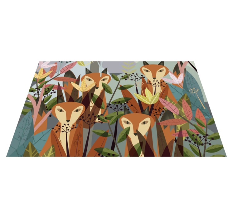 Foxes Among Leaves original placemat - TenStickers