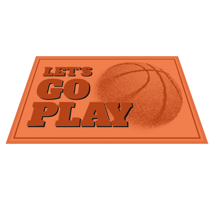 Basketball let's go play table placemats - TenStickers
