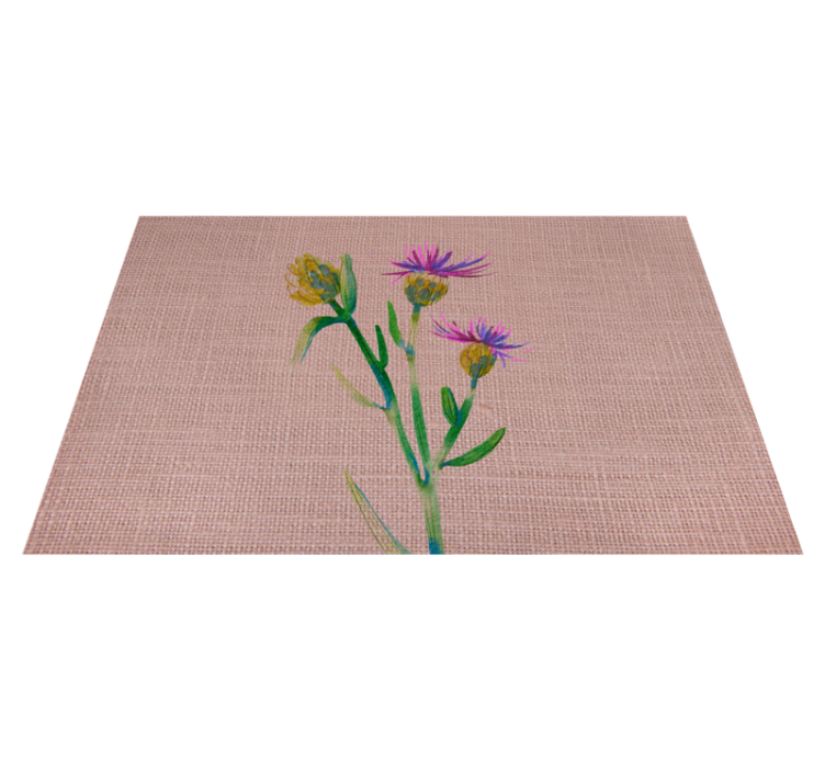 Weaved Thistle Flower Placemats - TenStickers