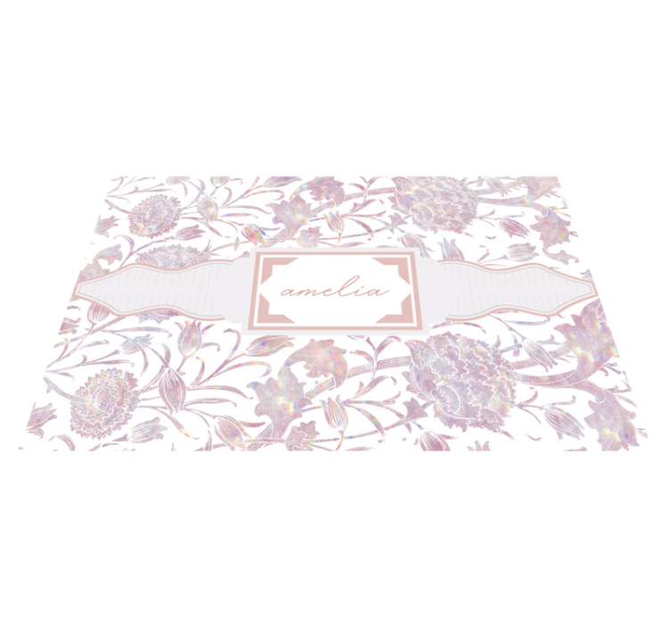 Customisable Flower Placemat - TenStickers