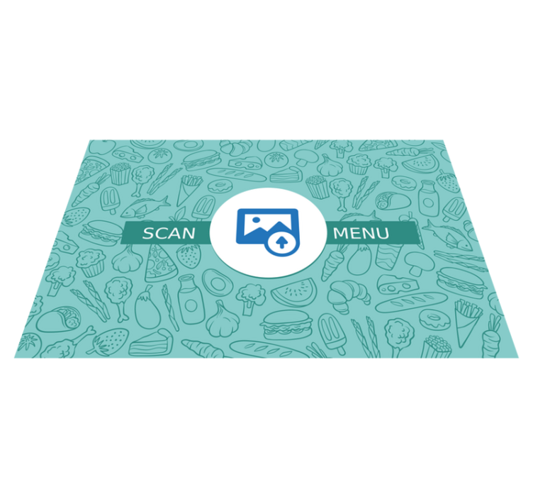 QR code menu placemat for restaurants - TenStickers