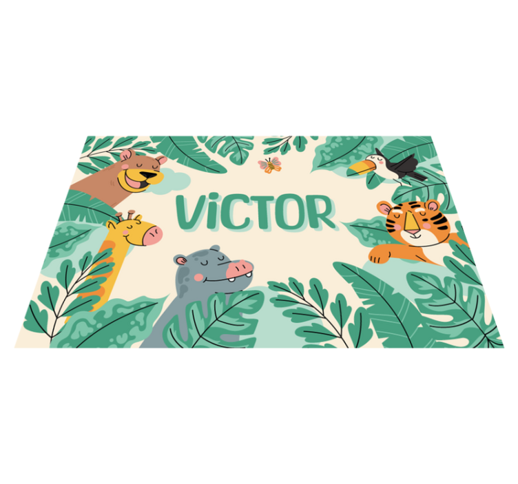 Jungle animals personalised placemats - TenStickers
