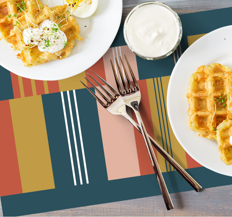 Abstract block lines modern placemats - TenStickers