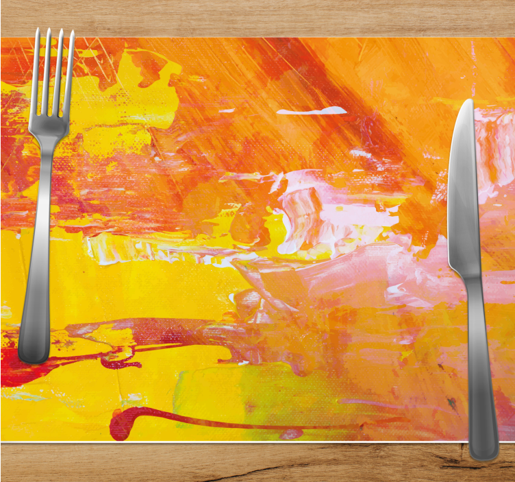 Abstract color swirl placemat - TenStickers