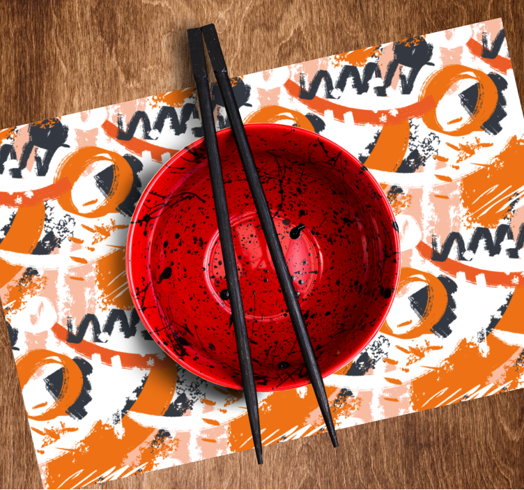 Abstract colorful pattern placemat - TenStickers