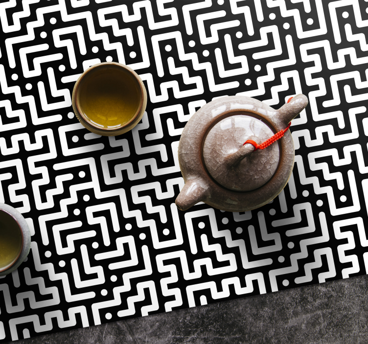 Abstract maze pattern placemat - TenStickers