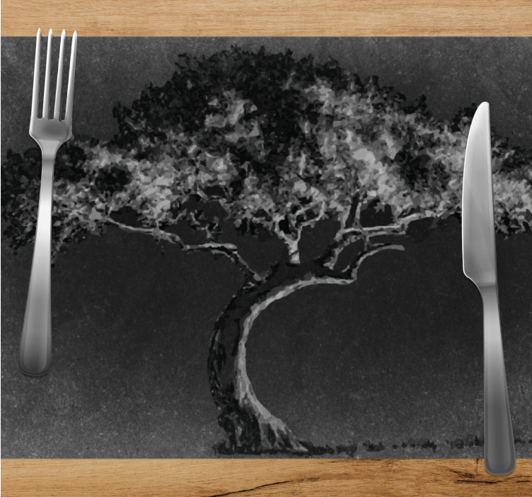 Artistic tree silhouette placemat - TenStickers