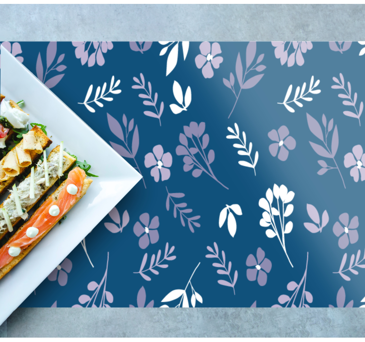 Botanical floral pattern placemat - TenStickers
