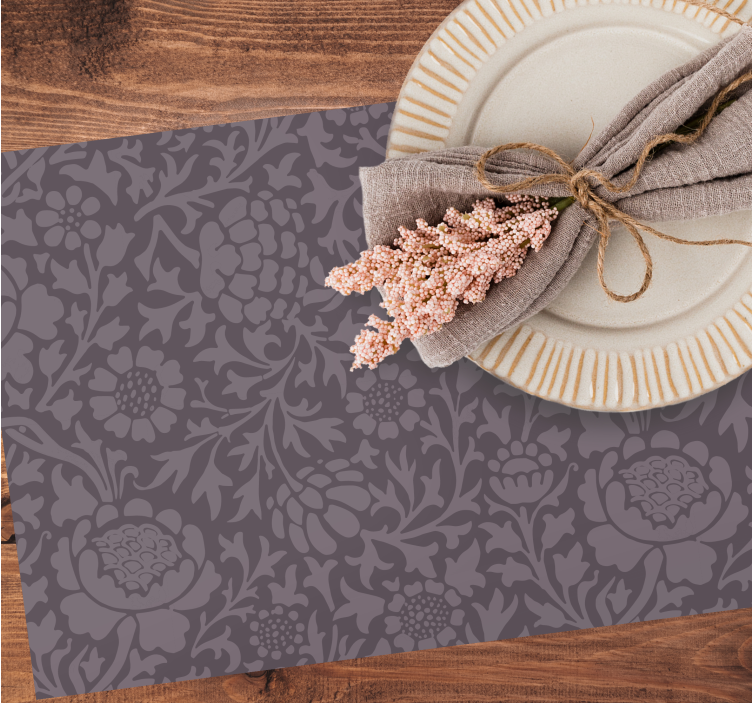 Botanical motif texture placemat - TenStickers