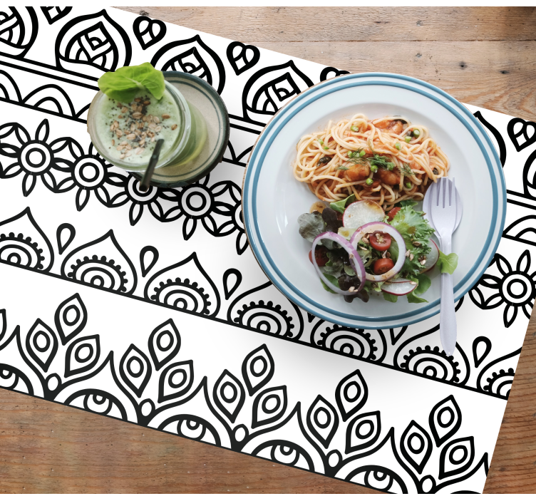 Botanical print motif placemat - TenStickers