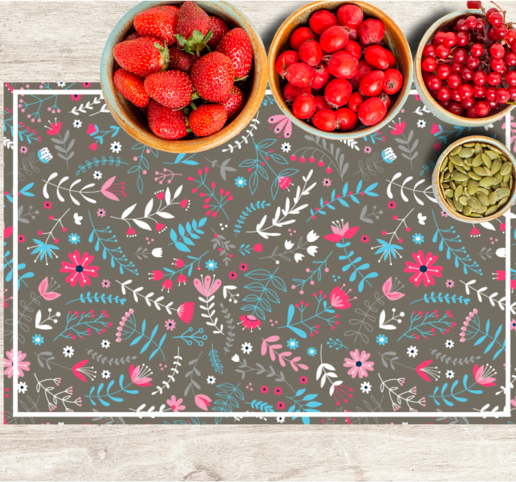Botanical textured finish placemat - TenStickers