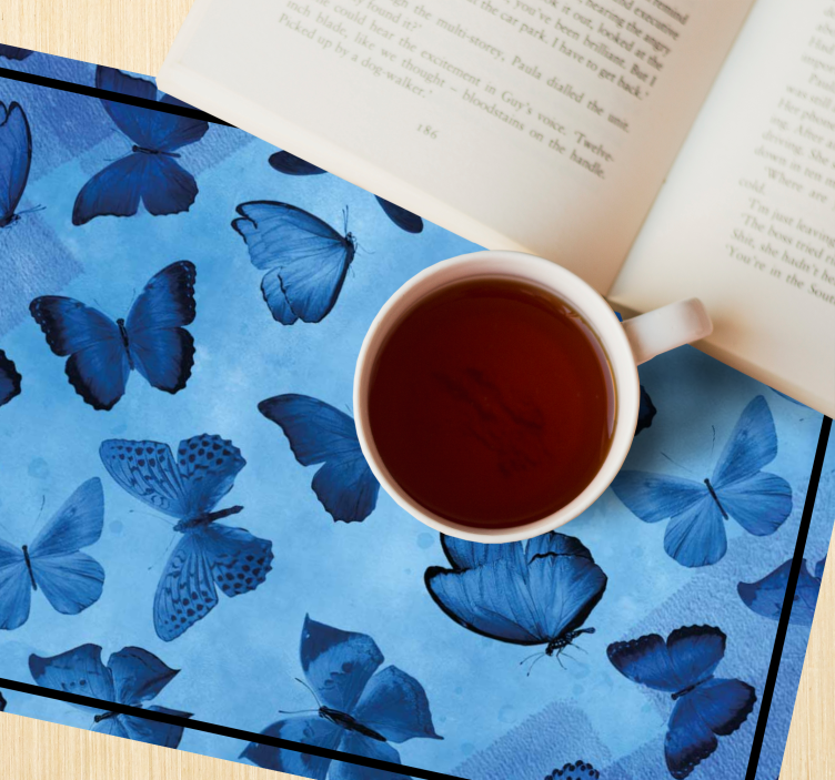 Butterfly pattern background placemat - TenStickers