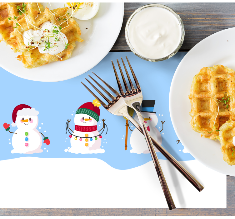 Snowman collection Christmas placemat - TenStickers