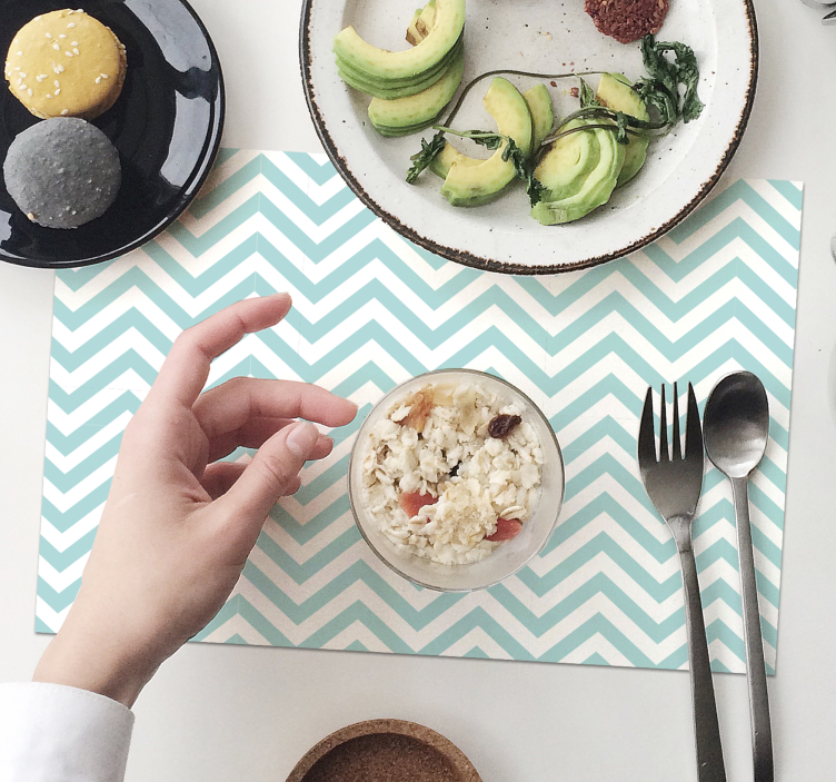 Chevron style surface placemat - TenStickers