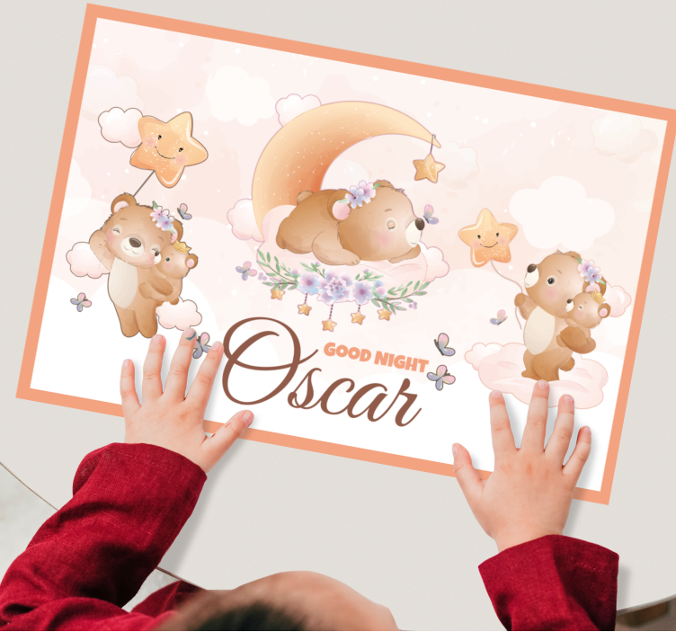 Children placemat bears and stars design - TenStickers