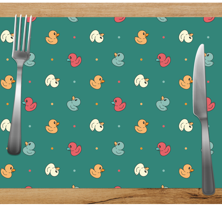Children placemat colorful duck design - TenStickers