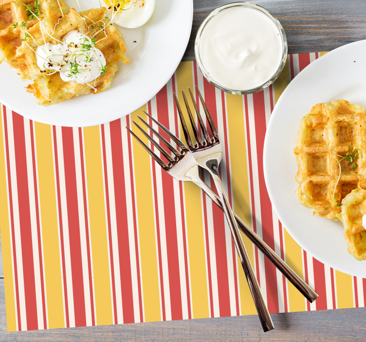 Children placemat colorful striped design - TenStickers