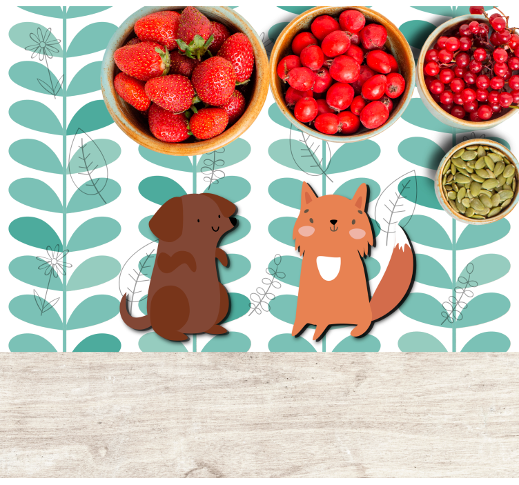 Children placemat cute animal friends - TenStickers
