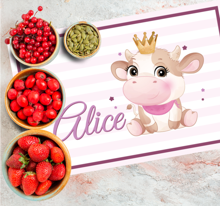 Children placemat cute cow design - TenStickers